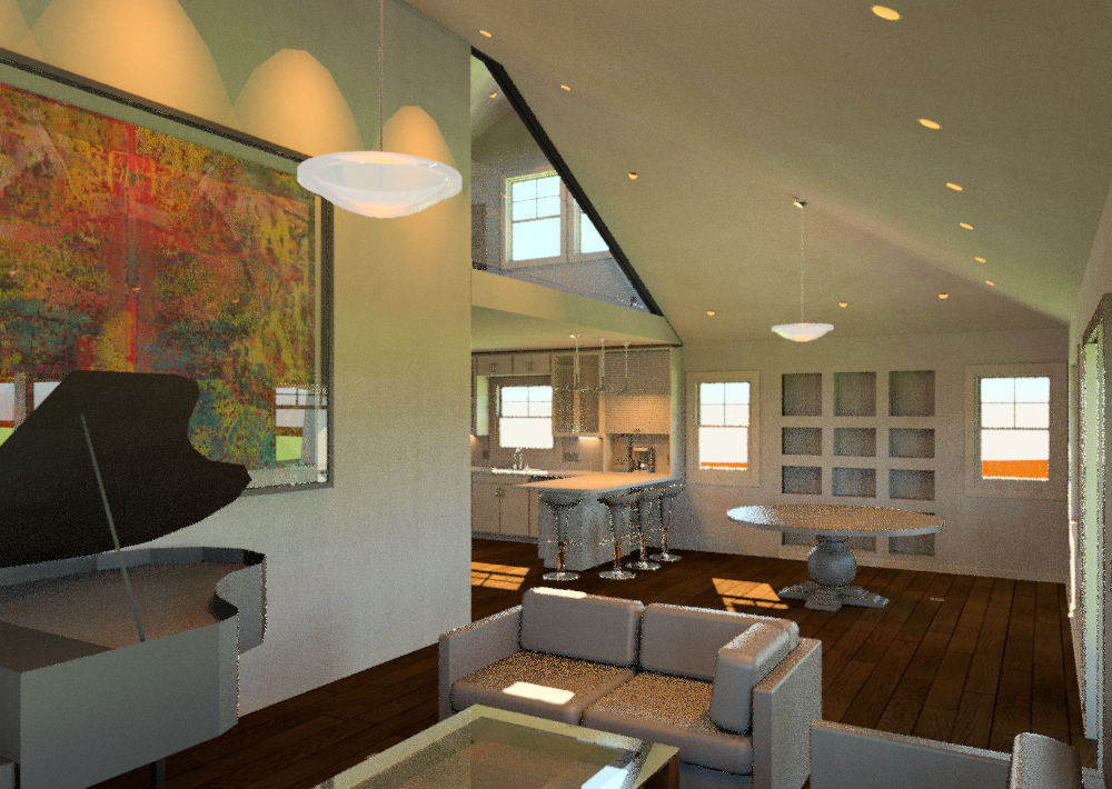 Living Room — 3D render