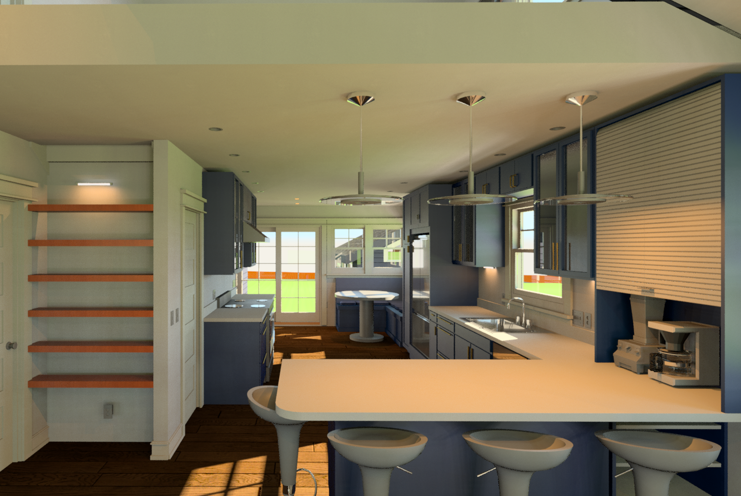Kitchen from Front — 3D render