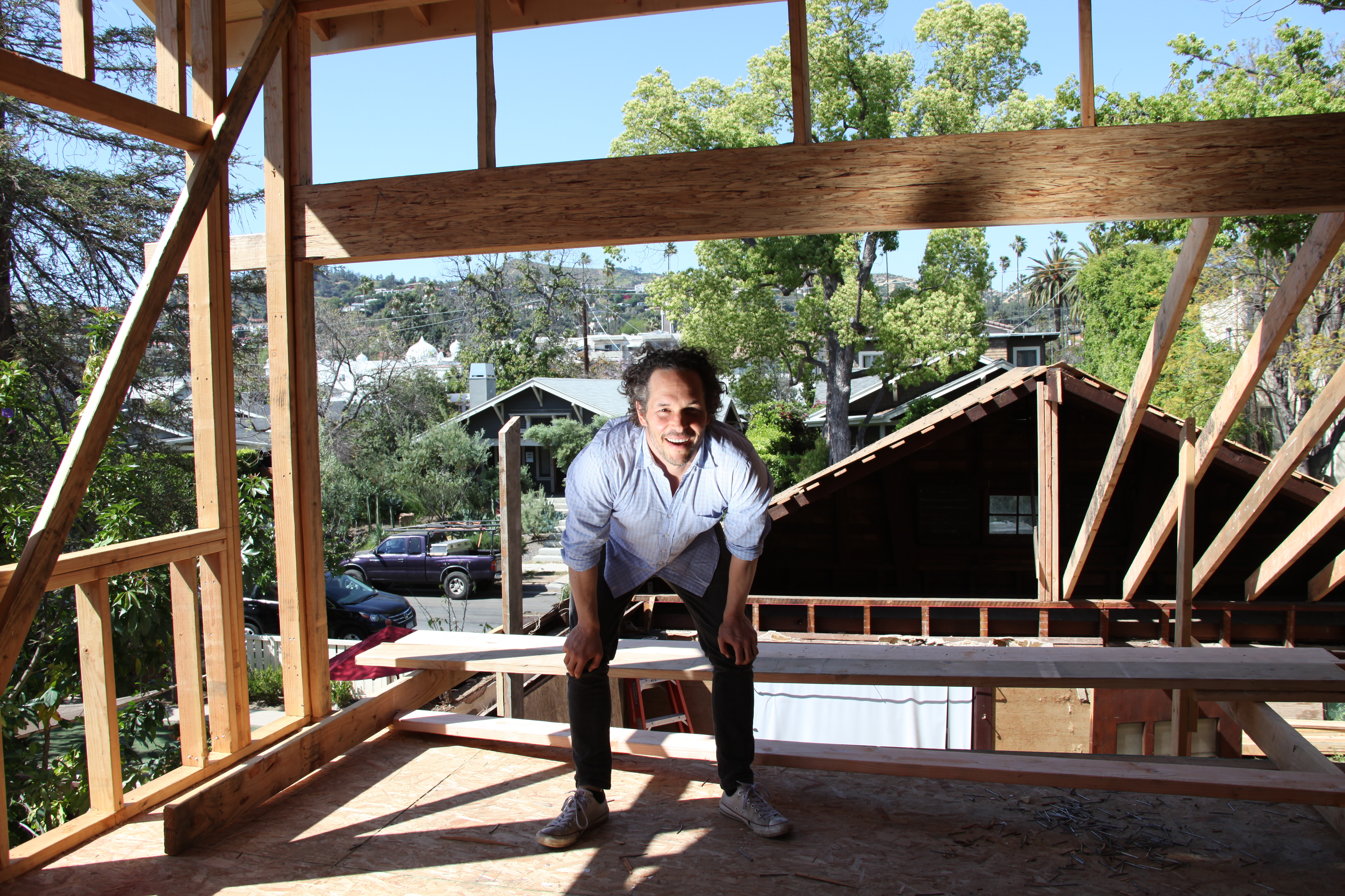 Inside the framed addition